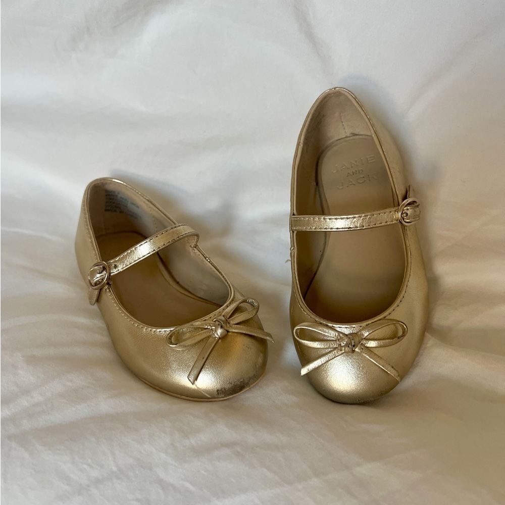 Janie and Jack Gold Dress Shoes - Picture 2 of 11